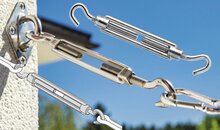 m6 x 60 mm spanschroef Haak-haak verzinkt - draadspanner - schroefspanner - spanwartel - windverbandspanner - schroefwartel