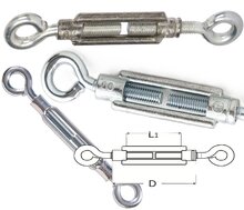 m8 x 110 draadspanner oog - oog verzinkt gebogen oog - spanner - spanschroef &nbsp;- windverbandspanner - constructiespanner