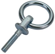 M10 x 35mm ring met bout - bindoog - cantonal ring - vastzetring - aanlijnring - paardentrailerring