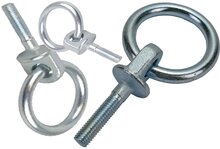 M10 x 35mm ring met bout - bindoog - cantonal ring - vastzetring - aanlijnring - paardentrailerring
