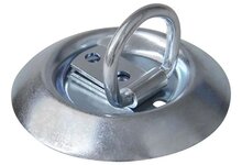 96 mm ronde vloerring met bevestigingsring 34 mm x 48 mm - opbouw vloeranker - vloeroog - bindoog - aanhangeroog- sjoroog
