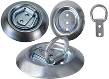 96 mm ronde vloerring met bevestigingsring 34 mm x 48 mm - opbouw vloeranker - vloeroog - bindoog - aanhangeroog- sjoroog