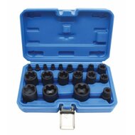 19 delige kracht torxplus doppen set - torx plus dopset - krachtdoppen - slagmoerdoppen - satra