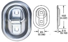 103&nbsp;x 70&nbsp;ovale verzinkte vloerring - 15 mm verzonken sjoroog - vloeroog - bindoog - vloeranker - aanhanger bindri