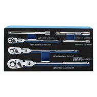 6 delige flexibele ratel set - ratels - ratelset in foam inlay - satra