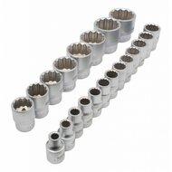 21 delige twaalfkant doppenset - 8 tot 36 mm doppenset - meertanddoppen - veeltand doppen - satra