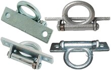 90 x 23 mm verzinkt sjoroog zijwand - vloeranker klapbaar - bindoog - aanhangeroog - sjorring op voetplaat 