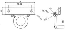 90 x 23 mm verzinkt sjoroog zijwand - vloeranker klapbaar - bindoog - aanhangeroog - sjorring op voetplaat 
