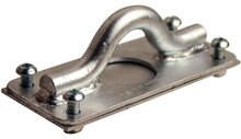 155 x 65 mm en 43 mm hoog wandoog&nbsp;met tegenplaat - wandanker - bindoog &nbsp;- sjoroog - vastzetoog - vloerring voor de aanhanger