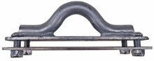 155 x 65 mm en 43 mm hoog wandoog&nbsp;met tegenplaat - wandanker - bindoog &nbsp;- sjoroog - vastzetoog - vloerring voor de aanhanger