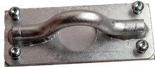 155 x 65 mm en 43 mm hoog wandoog&nbsp;met tegenplaat - wandanker - bindoog &nbsp;- sjoroog - vastzetoog - vloerring voor de aanhanger