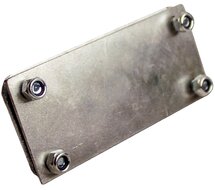 155 x 65 mm en 43 mm hoog wandoog&nbsp;met tegenplaat - wandanker - bindoog &nbsp;- sjoroog - vastzetoog - vloerring voor de aanhanger