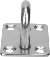 35 x 40 mm 6 mm dik rvs oogplaat - vloeroog -&nbsp;dekoog - montagebeugel - hangoog - bevestigingsbeugel