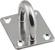 35 x 40 mm 6 mm dik rvs oogplaat - vloeroog -&nbsp;dekoog - montagebeugel - hangoog - bevestigingsbeugel