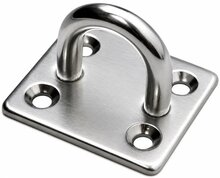 35 x 40 mm 6 mm dik rvs oogplaat - vloeroog -&nbsp;dekoog - montagebeugel - hangoog - bevestigingsbeugel