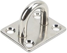 35 x 40 mm 6 mm dik rvs oogplaat - vloeroog -&nbsp;dekoog - montagebeugel - hangoog - bevestigingsbeugel