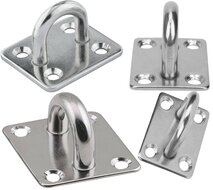 40 x 50 mm 8 mm dik rvs oogplaat - vloeroog - dekoog - montagebeugel - hangoog - bevestigingsbeugel