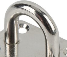 40 x 50 mm 8 mm dik rvs oogplaat - vloeroog - dekoog - montagebeugel - hangoog - bevestigingsbeugel