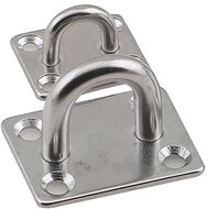 40 x 50 mm 8 mm dik rvs oogplaat - vloeroog - dekoog - montagebeugel - hangoog - bevestigingsbeugel