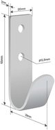 70 x 20 mm verzinkt touwhaak schroefbaar - sjorhaak