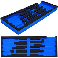 8 delige foam inlay - schroevendraaier inlegstuk - gereedschapswagen inzetstuk - asta