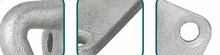 40 x 45 mm &nbsp;gegalvaniseerd metalen driehoek touwhaak - schroefbaar sjorhaak 3 gaten - spanhaak- aanhangerhaak