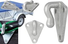 40 x 45 mm &nbsp;gegalvaniseerd metalen driehoek touwhaak - schroefbaar sjorhaak 3 gaten - spanhaak- aanhangerhaak