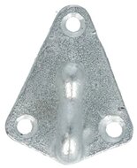 40 x 45 mm &nbsp;gegalvaniseerd metalen driehoek touwhaak - schroefbaar sjorhaak 3 gaten - spanhaak- aanhangerhaak