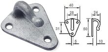 40 x 45 mm &nbsp;gegalvaniseerd metalen driehoek touwhaak - schroefbaar sjorhaak 3 gaten - spanhaak- aanhangerhaak
