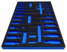 24 delige foam inlay - schroevendraaier inlegstuk - gereedschapswagen inzetstuk - asta