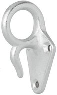 70 x 40 mm gietijzeren touwhaak met oog - bindhaak - bindoog - aanhanger sjoroog - gaaskleed haak