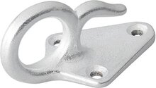 70 x 40 mm gietijzeren touwhaak met oog - bindhaak - bindoog - aanhanger sjoroog - gaaskleed haak