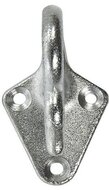 70 x 40 mm gietijzeren touwhaak met oog - bindhaak - bindoog - aanhanger sjoroog - gaaskleed haak