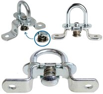 42 x 22mm verzinkt ovale draaibare zeilsluiting -&nbsp;huifsluiting metaal - tourniquet - zeiloog - bindoog - draaiwervel&nbsp;