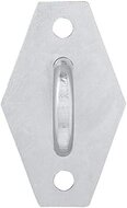 40 X 30 mm verzinkt huifsluiting op voetplaat met 2 schroefogen - bindoog - zeiloog - sjoroog - beugel op voetplaat - spanoog