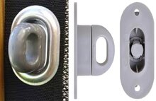 42 x 22 mm draaisluiting kunststof - zeilsluiting - patentdraaier - twistlock voor dekzeilen en gaaskleden - tourniquet draaier