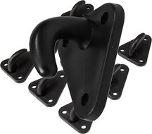 43 x 37 mm zwarte kunstof touwhaak - nylon bindhaak - eleastiekhaak - aanhangernet haak - carrosseriehaak&nbsp;- zeilhaak