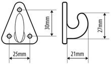 43 x 37 mm zwarte kunstof touwhaak - nylon bindhaak - eleastiekhaak - aanhangernet haak - carrosseriehaak&nbsp;- zeilhaak