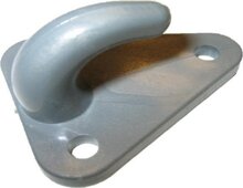 43 x 37 mm grijze kunstof touwhaak - nylon bindhaak - eleastiekhaak - aanhangernet haak - carrosseriehaak - zeilhaak