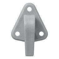 65 x 45 mm nylon - kunstof touwhaak met oog en haak op voetplaat - gaaskleedhaak - bevestigingshaak - montageoog - zeiloog - bi