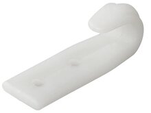65 x 20 mm wit kunststof nylon&nbsp;touwhaak schroefbevestiging&nbsp;- witte bindhaak voor de aanhanger - sjorhaak - nethaa