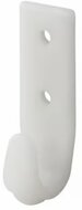 65 x 20 mm wit kunststof nylon&nbsp;touwhaak schroefbevestiging&nbsp;- witte bindhaak voor de aanhanger - sjorhaak - nethaa