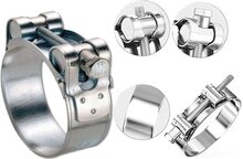 80-85 mm -&nbsp;24 mm breed&nbsp;slangklem - buisklem staal verzinkt - scharnierboutklem - bevestigingsklem - hose clamp - bandklem&nbsp;