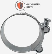 98-103 mm -&nbsp;24 mm breed&nbsp;slangklem - buisklem staal verzinkt - scharnierboutklem - bevestigingsklem - hose clamp -