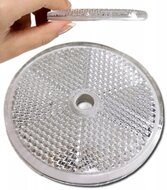 reflector wit 85 mm rond met boutgat 