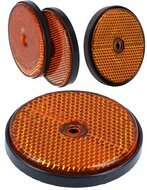 oranje reflector rond 60mm met boutgat 