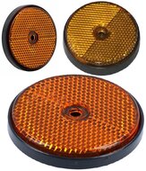 oranje reflector rond 60mm met boutgat 