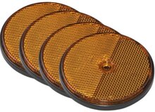 oranje reflector rond 60mm met boutgat 