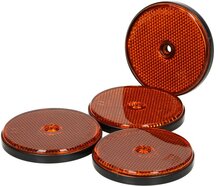 oranje reflector rond 60mm met boutgat 
