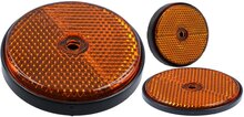 oranje reflector rond 60mm met boutgat 